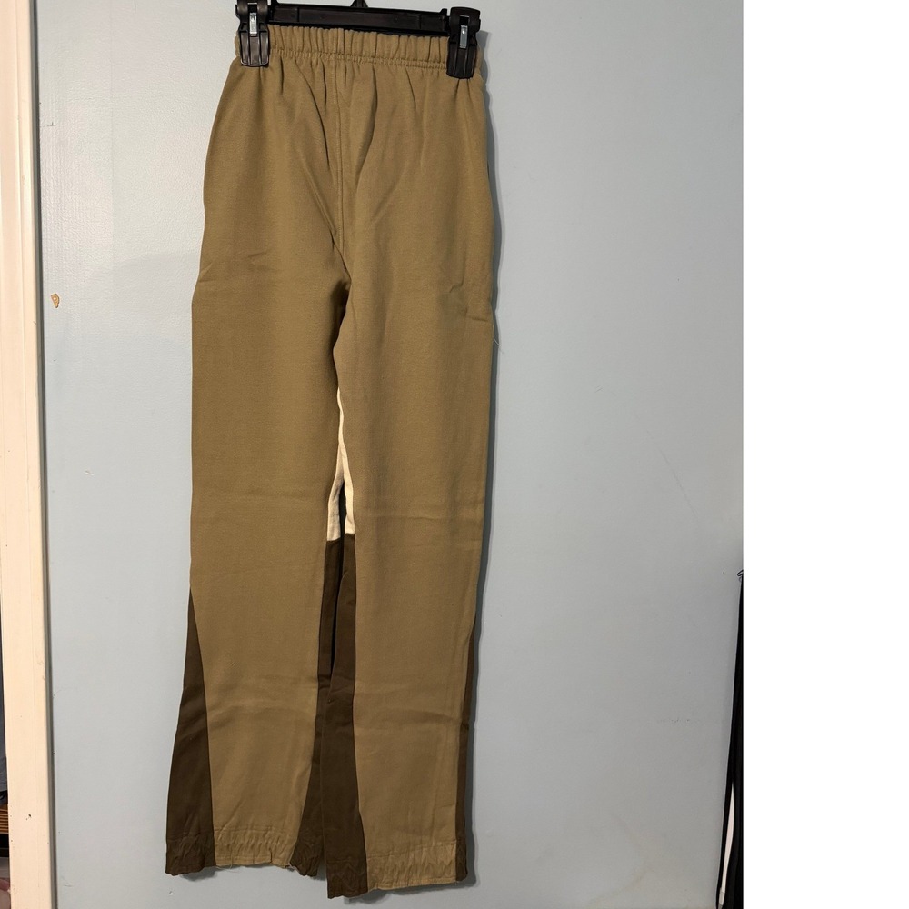 MNML XS Contrast Bootcut Sweatpants Earth Tan Brown 2200